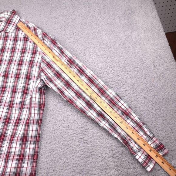TODD SNYDER Mens Button Down Shirt Size 16.5 34/35 Plaid Long Sleeve Modern - Picture 7 of 7